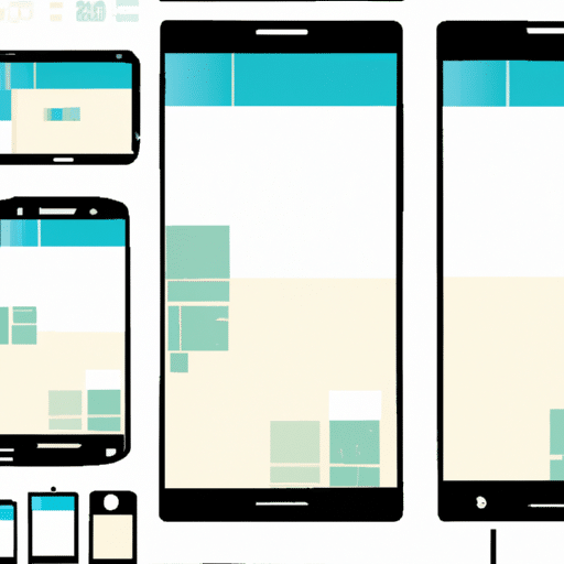 E device with three differently sized screens, from small to large, illustrating the various types of adaptive design