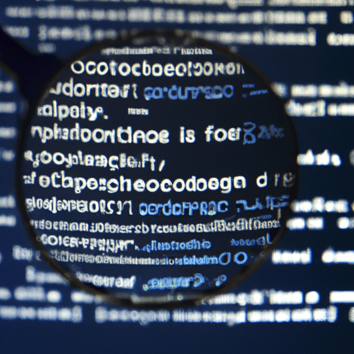 E of a monitor with a magnifying glass hovering over the code, emphasizing the intricate details of the scalability of the app's technology
