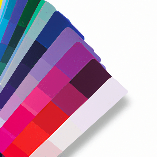 Ful palette of hues, with swatches of each, on a crisp white background