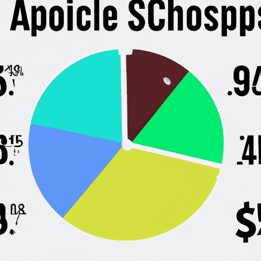 Ful pie chart with a center dollar sign, showing the cost breakdown of mobile app development