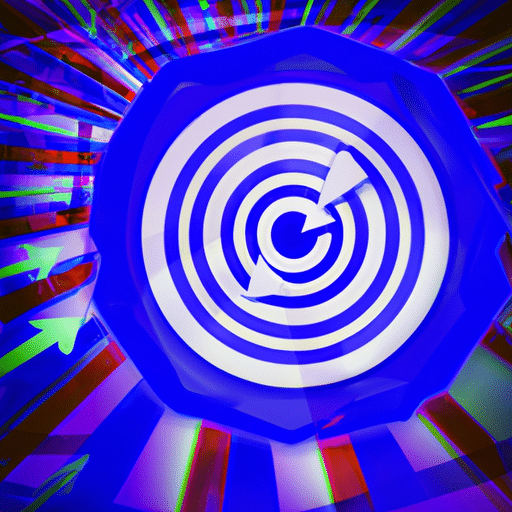 Al device in the center of a spiral of multi-colored arrows, all pointing towards the device, with a glowing blue ring emanating from it