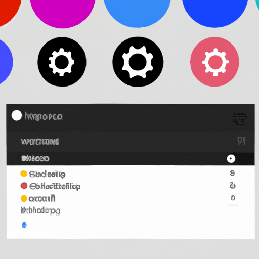 Ified interface with a customizable profile picture and settings icons in a variety of colors