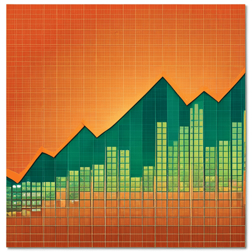 A graph with a green line representing confidence and an orange line representing overconfidence, both increasing and decreasing over time